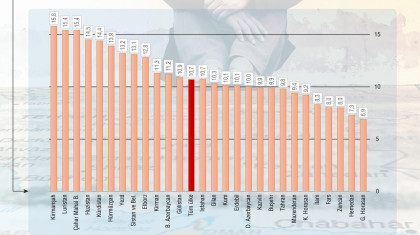 İran 1398 Yılı Bölgesel İşsizlik Oranları (%)